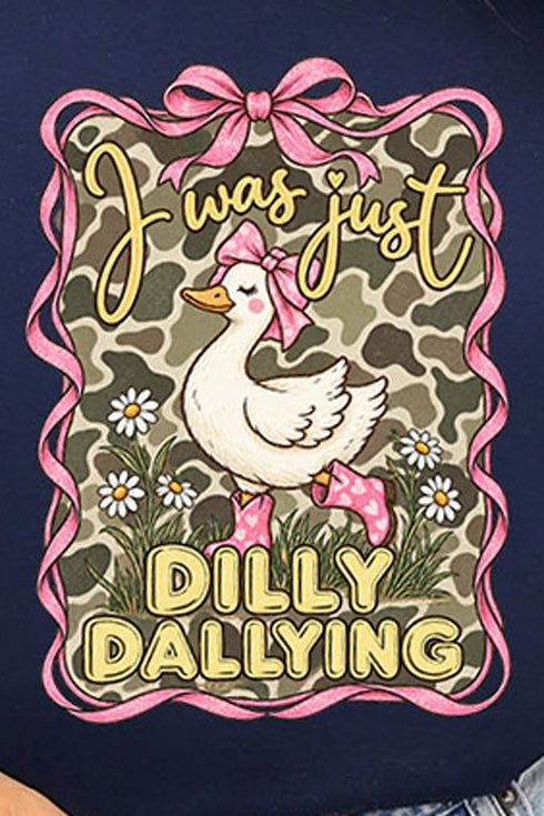 Dilly Dallying Camo Goose Heavy Blend Crew Sweatshirt