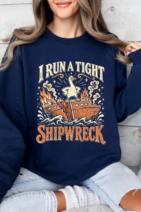 Tight Shipwreck Goose Heavy Blend Crew Sweatshirt