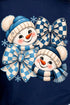 Winter Check Snowmen Heavy Blend Crew Sweatshirt
