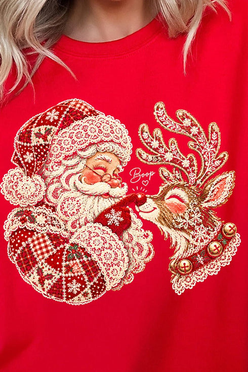 Santa's Christmas Boop Heavy Blend Crew Sweatshirt