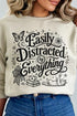 Black Easily Distracted By Everything Heavy Blend Crew Sweatshirt