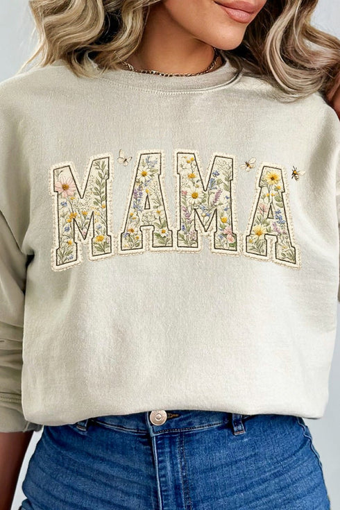Buzzing Blooms Mama Heavy Blend Crew Sweatshirt