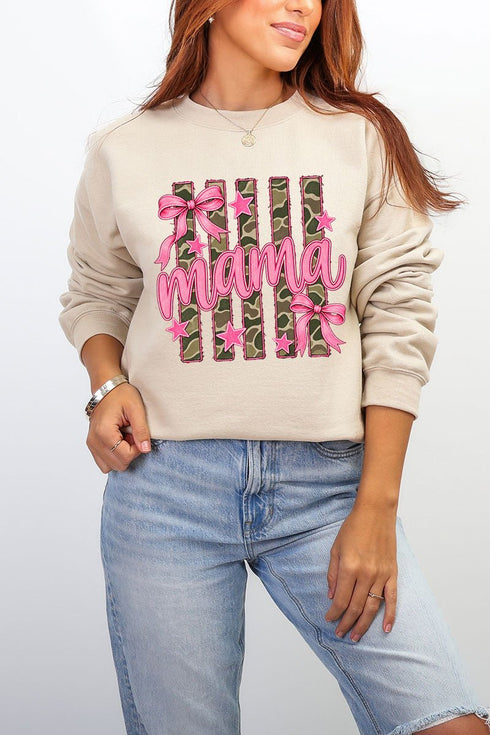 Camo Cutie Mama Heavy Blend Crew Sweatshirt
