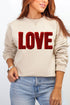 Fall In Love Faux Yarn Heavy Blend Crew Sweatshirt