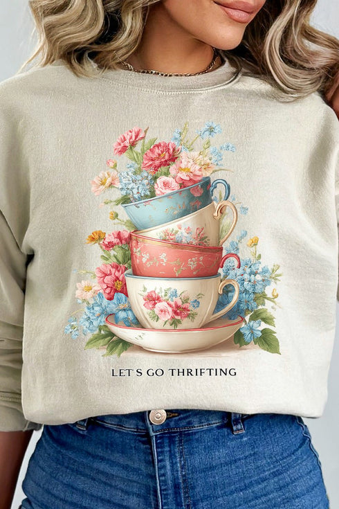 Let's Go Thrifting Heavy Blend Crew Sweatshirt