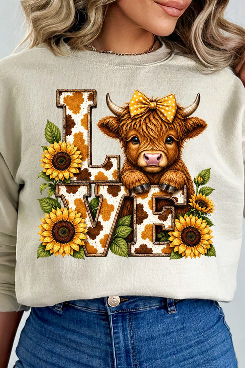 Little Highland Love Heavy Blend Crew Sweatshirt