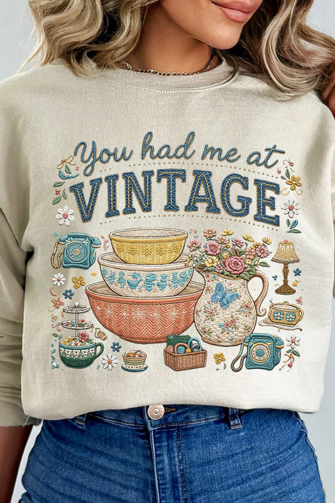 Vintage Threaded Treasures Heavy Blend Crew Sweatshirt