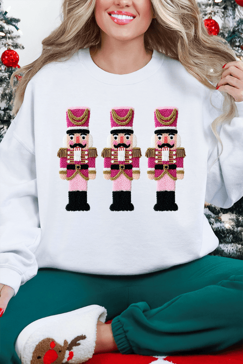 Faux Yarn Holiday Guard Nutcracker Heavy Blend Crew Sweatshirt