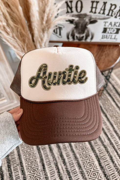 Camo Couture Auntie Otto Foam Front Trucker Hat