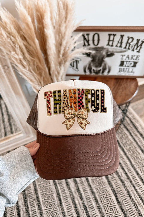 Thankful Fall Spirit Otto Foam Front Trucker Hat