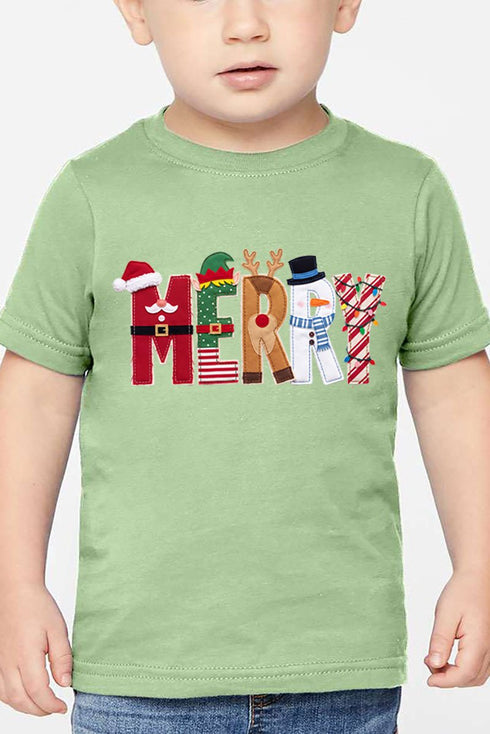 Toddler Christmas Characters Merry Fine Jersey Tee