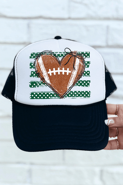 Green Football Sweetheart Otto Foam Front Trucker Hat