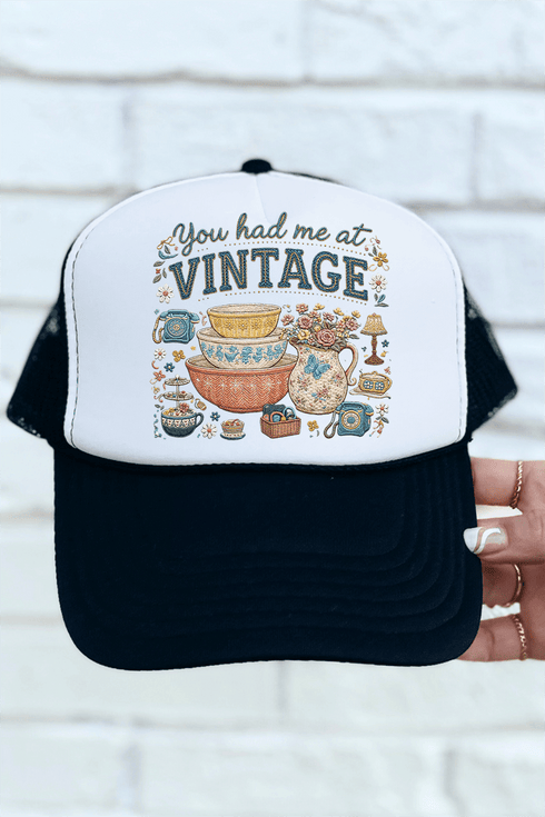 Vintage Threaded Treasures Otto Foam Front Trucker Hat