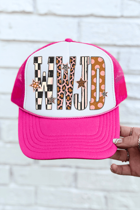 WWJD Pattern Pop Otto Foam Front Trucker Hat