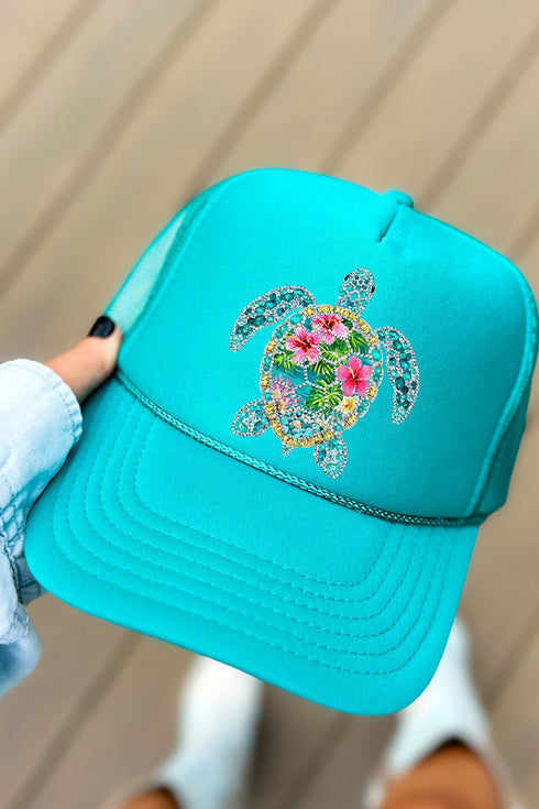 Seaside Sparkle Turtle Otto Foam Front Trucker Hat