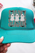 Spooky Season Gingham & Ghosts Otto Foam Front Trucker Hat
