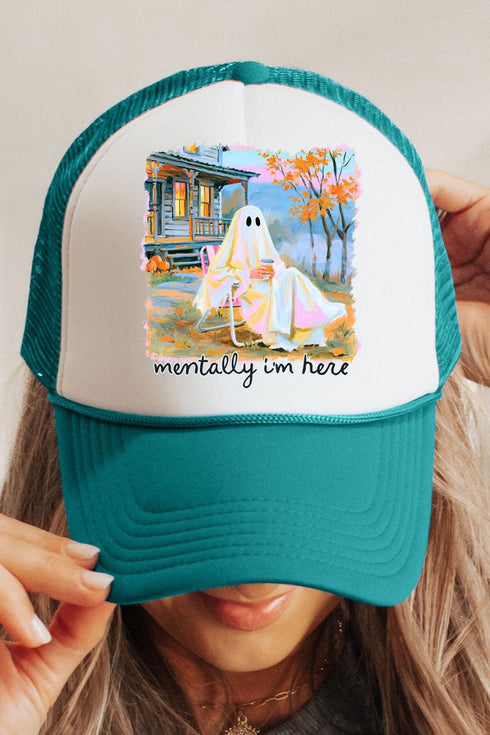 Ghost Mentally I'm Here Otto Foam Front Trucker Hat