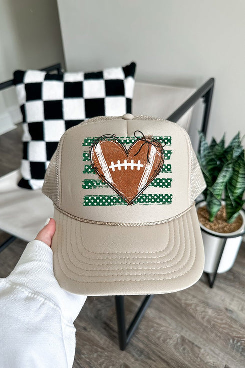 Green Football Sweetheart Otto Foam Front Trucker Hat