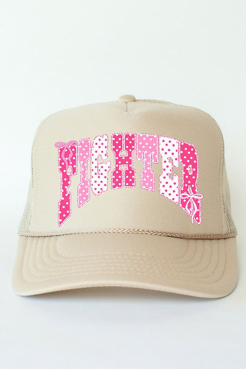 Pink Polka Pop Fighter Otto Foam Front Trucker Hat