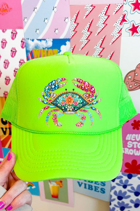 Seaside Sparkle Crab Otto Foam Front Trucker Hat