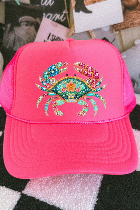 Seaside Sparkle Crab Otto Foam Front Trucker Hat