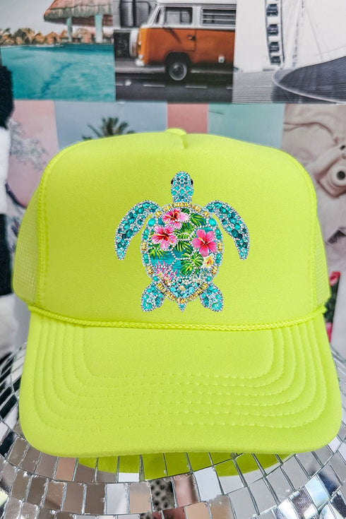 Seaside Sparkle Turtle Otto Foam Front Trucker Hat