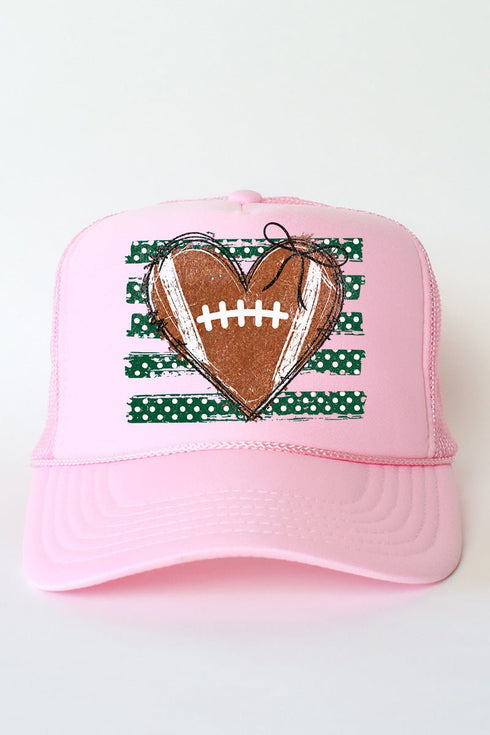 Green Football Sweetheart Otto Foam Front Trucker Hat