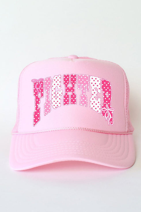 Pink Polka Pop Fighter Otto Foam Front Trucker Hat