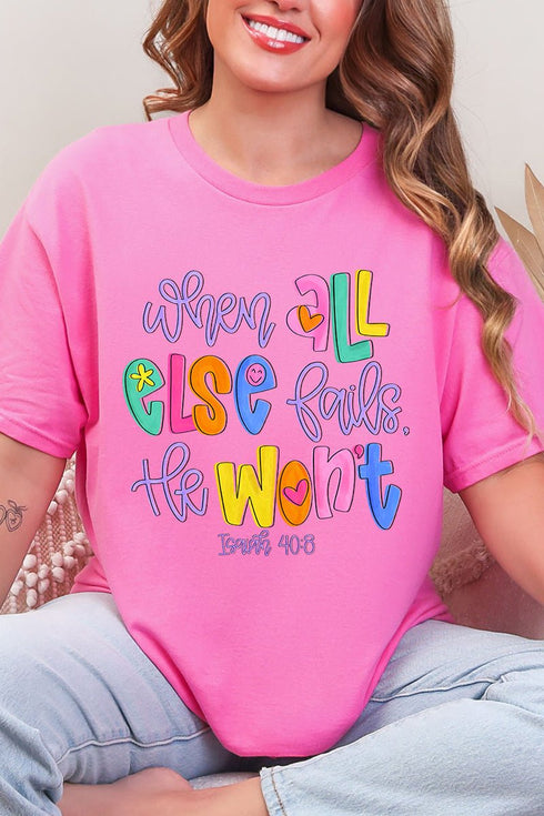 Colorful All Else Fails Short Sleeve Relaxed Fit T-Shirt