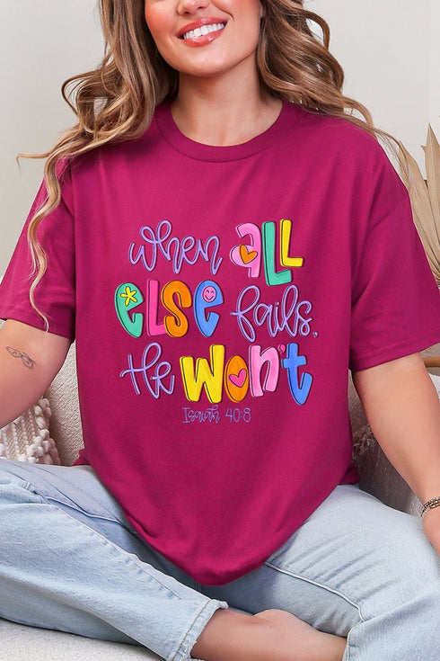 Colorful All Else Fails Short Sleeve Relaxed Fit T-Shirt