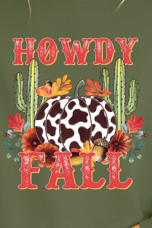 Desert Howdy Fall Heavy Cotton Long Sleeve Adult T-Shirt