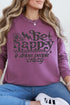 Black Be Happy Comfort Colors Heavyweight Long T-Shirt
