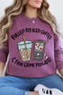 Iced Coffee & True Crime Comfort Colors Heavyweight Long T-Shirt