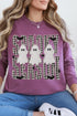 Spooky Season Gingham & Ghosts Comfort Colors Heavyweight Long T-Shirt
