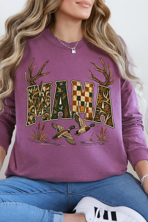 Woodland Mama Comfort Colors Heavyweight Long T-Shirt