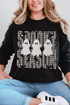 Spooky Season Gingham & Ghosts Comfort Colors Heavyweight Long T-Shirt
