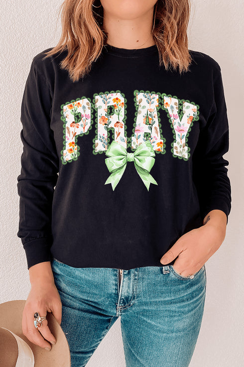 Watercolor Petaled Pray Comfort Colors Heavyweight Long T-Shirt