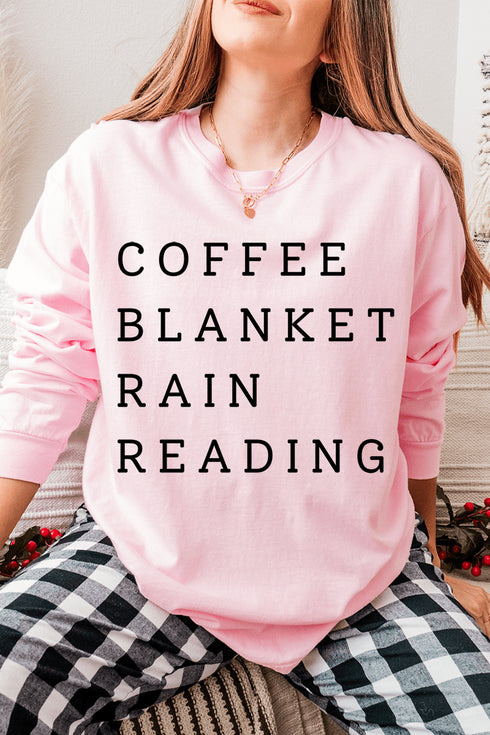 Rainy Day Reading Comfort Colors Heavyweight Long T-Shirt