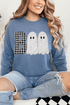 Gingham & Lace Boo Comfort Colors Heavyweight Long T-Shirt