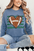 Green Football Sweetheart Comfort Colors Heavyweight Long T-Shirt