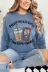 Iced Coffee & True Crime Comfort Colors Heavyweight Long T-Shirt