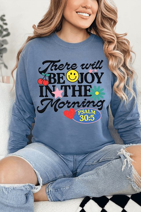Joy In The Morning Comfort Colors Heavyweight Long T-Shirt