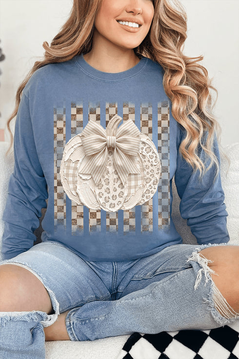 Painted Pumpkin Latte Comfort Colors Heavyweight Long T-Shirt