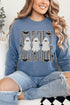 Spooky Season Gingham & Ghosts Comfort Colors Heavyweight Long T-Shirt