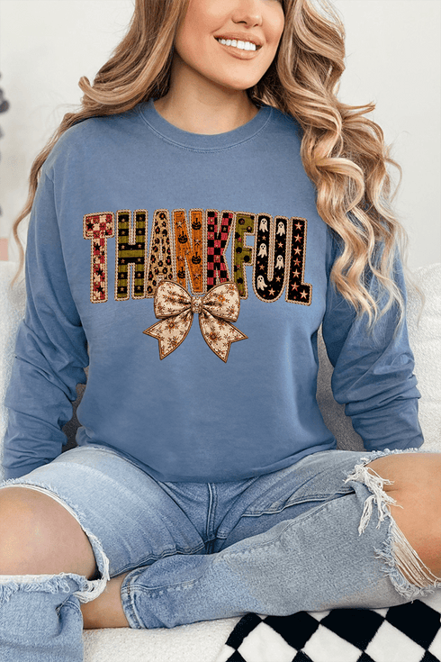 Thankful Fall Spirit Comfort Colors Heavyweight Long T-Shirt
