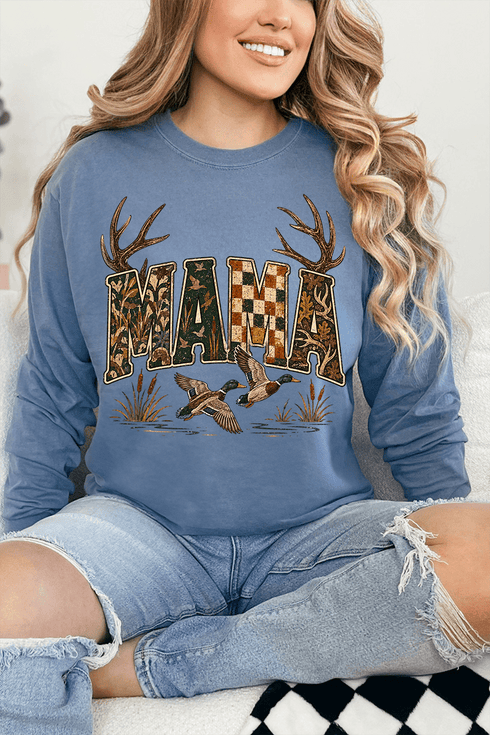 Woodland Mama Comfort Colors Heavyweight Long T-Shirt