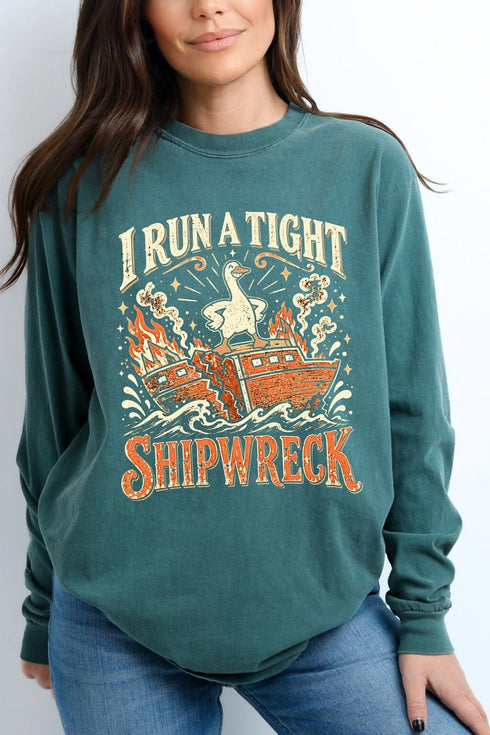 Tight Shipwreck Goose Comfort Colors Heavyweight Long T-Shirt