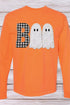 Gingham & Lace Boo Comfort Colors Heavyweight Long T-Shirt