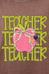 Apple For The Teacher Comfort Colors Heavyweight Long T-Shirt