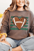 Green Football Sweetheart Comfort Colors Heavyweight Long T-Shirt